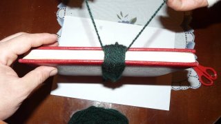 trozo de lana que une todo el gruso de hebras